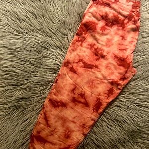 Old navy red tie dye sweat pants